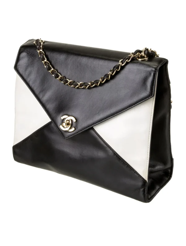 CHANEL | Envelope Flap Bag black and white - Image 2