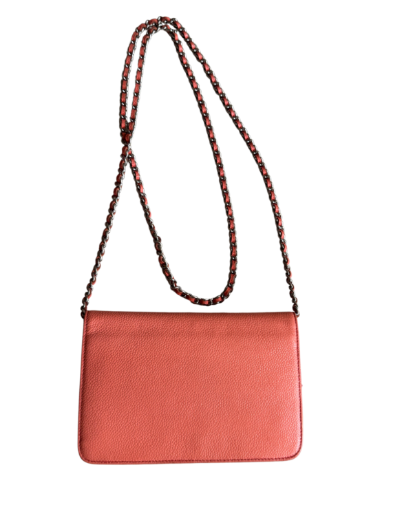 CHANEL | Lambskin quilted wallet on Chain WOC coral - Image 5