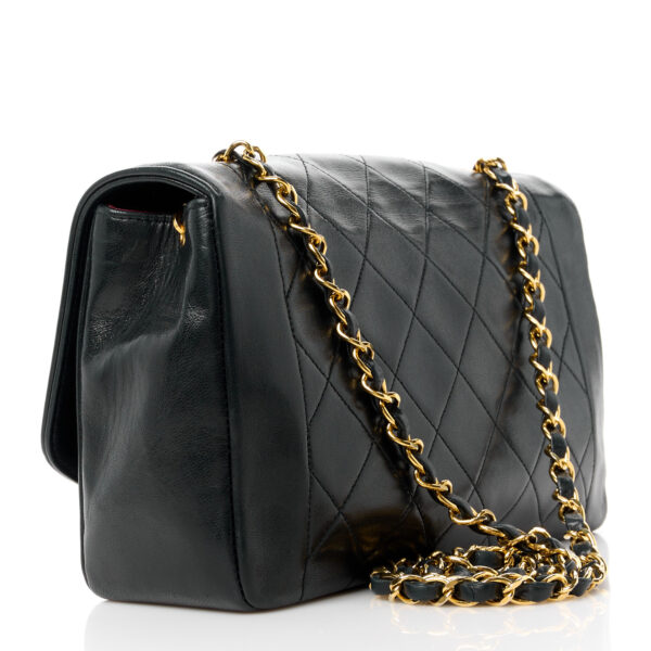 CHANEL | Lambskin Quilted Medium Single Flap Black - Image 2