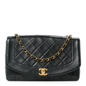 CHANEL | Lambskin Quilted Medium Single Flap Black