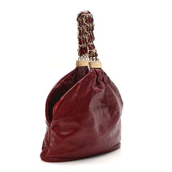 CHANEL | Lambskin Mini Rock and Chain Hobo Red - Image 2