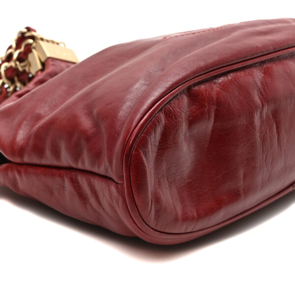 CHANEL | Lambskin Mini Rock and Chain Hobo Red - Image 5
