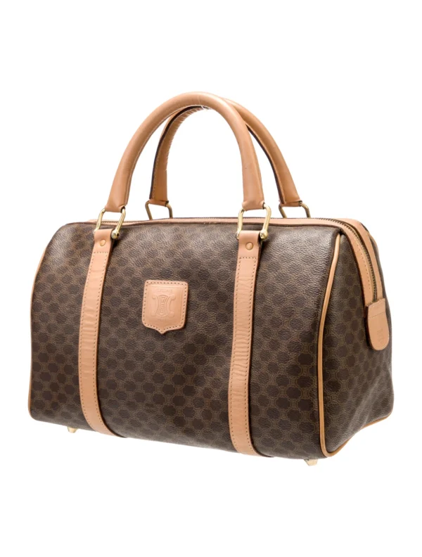 CELINE | Brown Macadam Triomphe Hand Bag Vintage - Image 2
