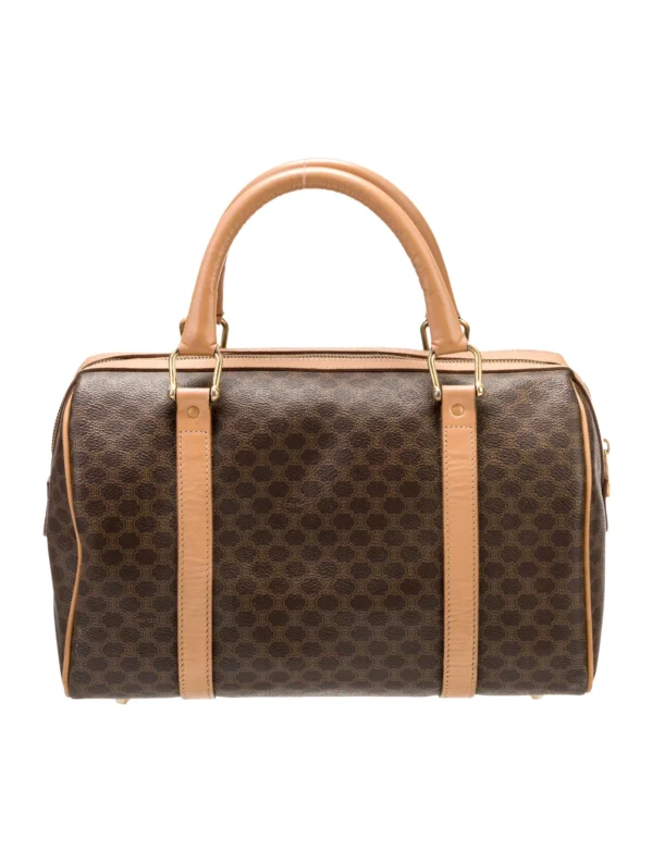 CELINE | Brown Macadam Triomphe Hand Bag Vintage - Image 3