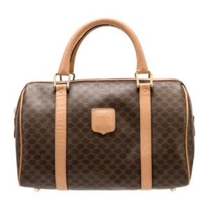 CELINE | Brown Macadam Triomphe Hand Bag Vintage