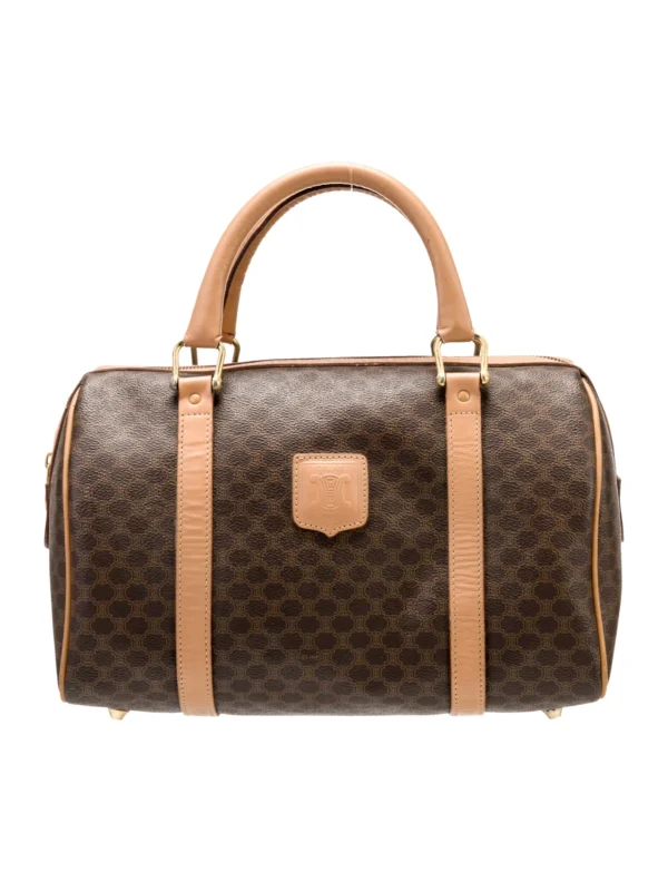 CELINE | Brown Macadam Triomphe Hand Bag Vintage