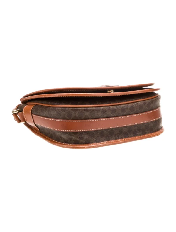 CELINE | Brown Macadam Triomphe Shoulder Bag Vintage - Image 4