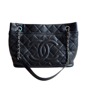 CHANEL | Caviar quilted timeless CC soft tote black