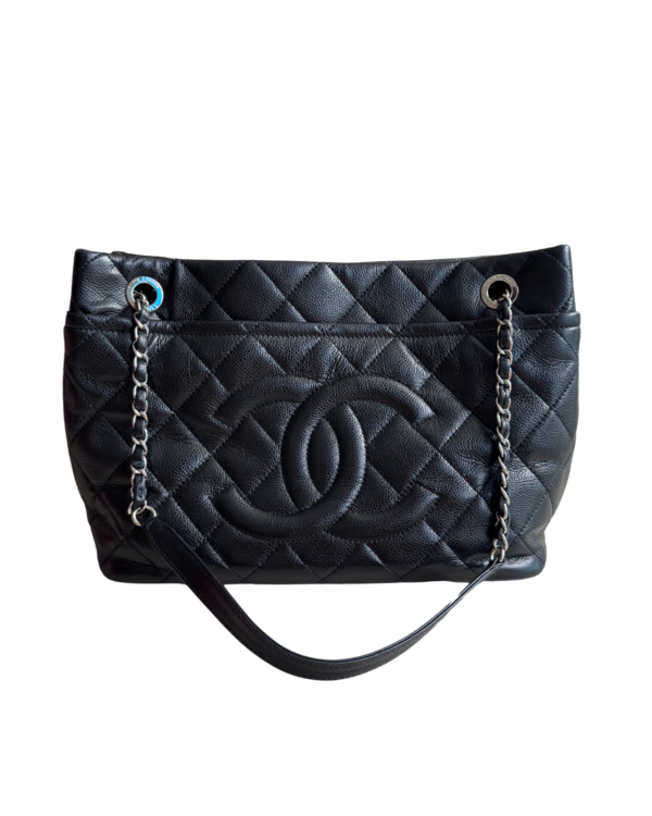 CHANEL | Caviar quilted timeless CC soft tote black