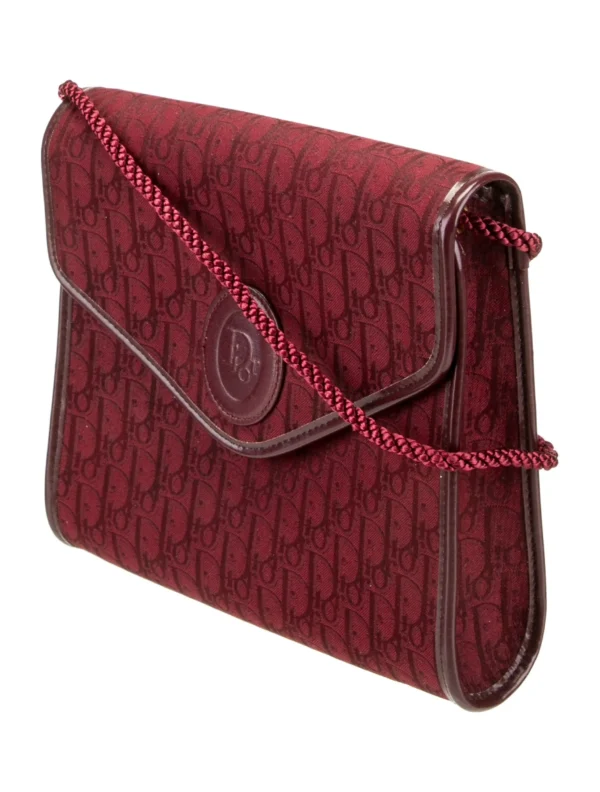 CHRISTIAN DIOR | Burgundy Paisley Crossbody Vintage - Image 2