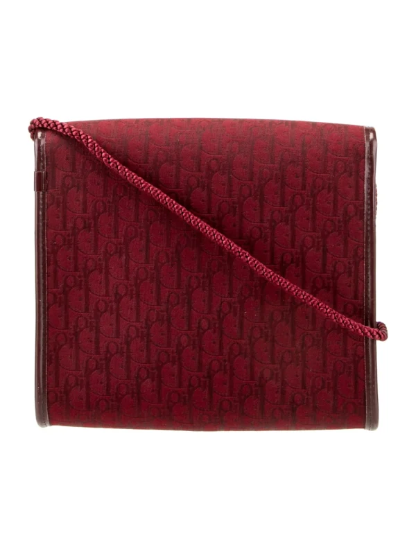 CHRISTIAN DIOR | Burgundy Paisley Crossbody Vintage - Image 3