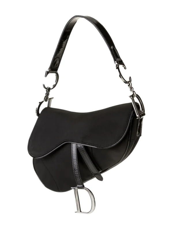 CHRISTIAN DIOR | Black Nylon Saddle Vintage - Image 2