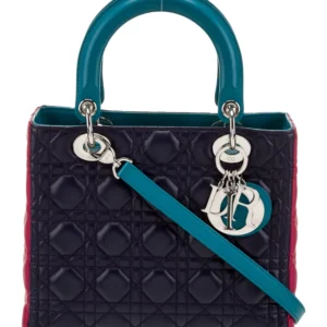 CHRISTIAN DIOR | Cannage Blue Lady Dior Medium Vintage
