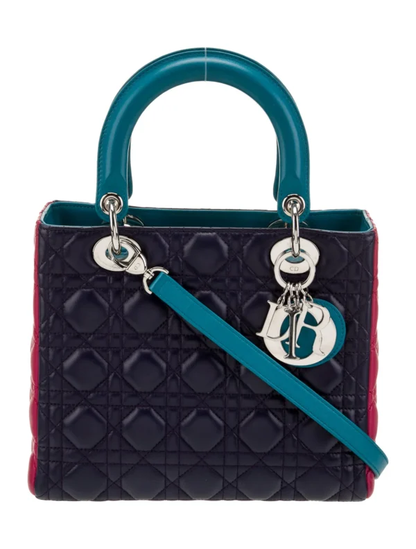 CHRISTIAN DIOR | Cannage Blue Lady Dior Medium Vintage