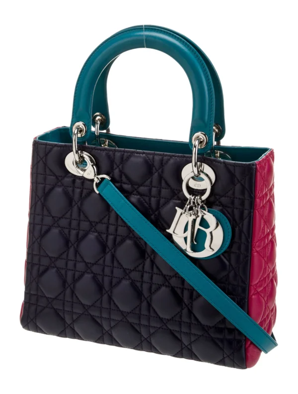 CHRISTIAN DIOR | Cannage Blue Lady Dior Medium Vintage - Image 2