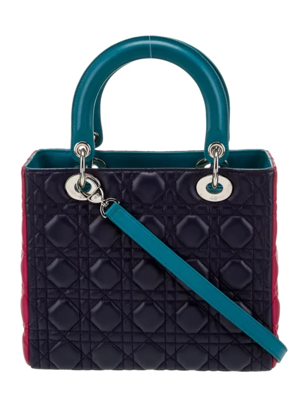 CHRISTIAN DIOR | Cannage Blue Lady Dior Medium Vintage - Image 3