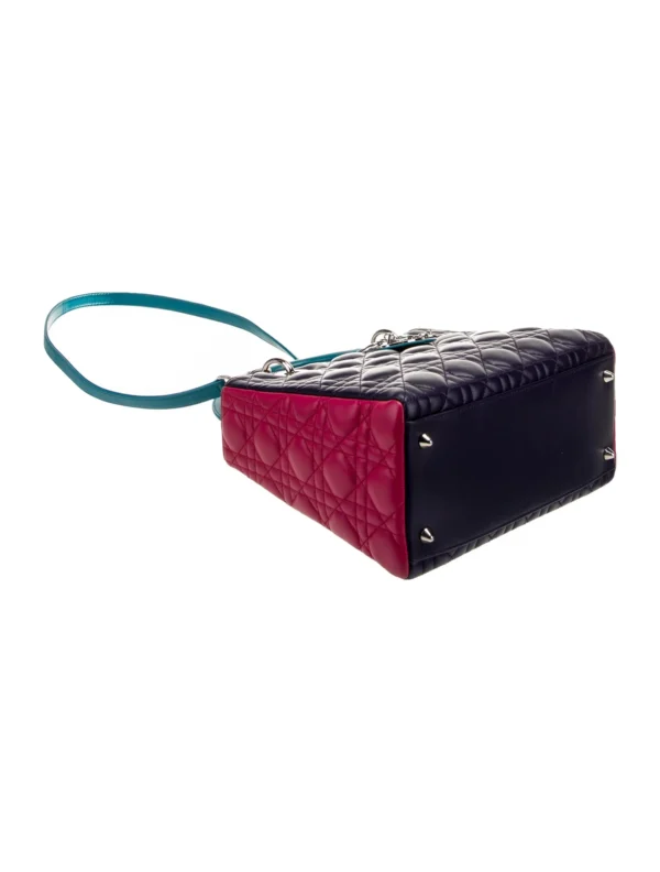 CHRISTIAN DIOR | Cannage Blue Lady Dior Medium Vintage - Image 4
