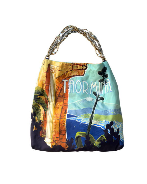 DOLCE & GABBANNA | Silk pearls shopper bag Taormina