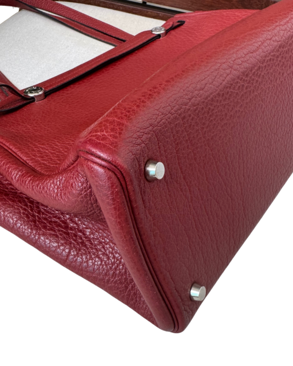 HERMES | Vintage bordeaux togo leather cabana D Stamp tote - Image 9