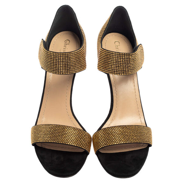 Christian Dior | Studded Suede Open Toe Ankle Strap Sandals Talla 38. 5 - Image 3
