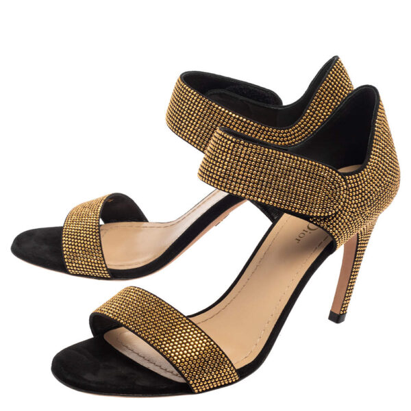 Christian Dior | Studded Suede Open Toe Ankle Strap Sandals Talla 38. 5 - Image 2