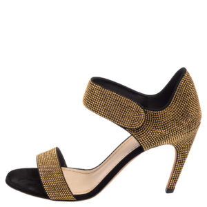 Christian Dior | Studded Suede Open Toe Ankle Strap Sandals Talla 38. 5